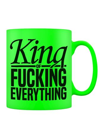 Tasse néon verte King Of Fucking Everything 1
