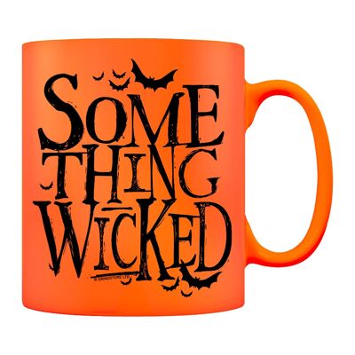 Mug d'Halloween au néon orange Something Wicked