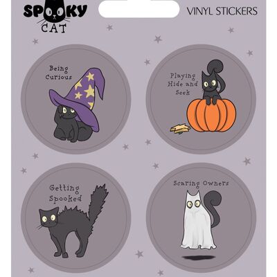 Comportamiento de un juego de pegatinas de vinilo Spooky Cat