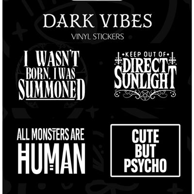 Dark Vibes-Vinyl-Aufkleber-Set