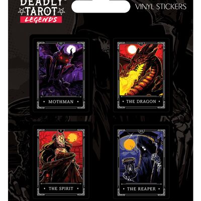 Ensemble d'autocollants en vinyle Deadly Tarot Legends