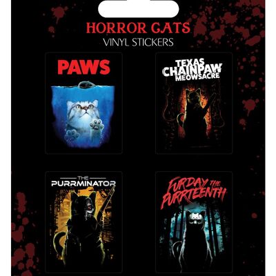 Horror Cats Vinyl Sticker Set