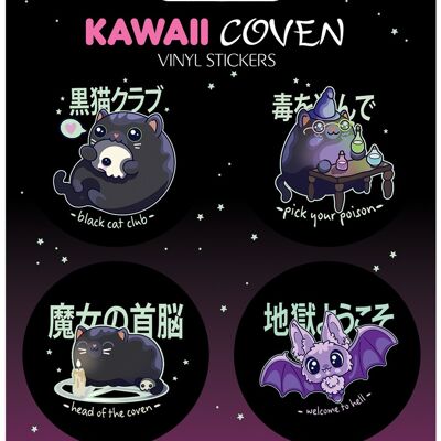 Kawaii Coven-Vinyl-Aufkleber-Set