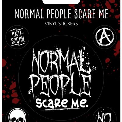 Normal People Scare Me Vinyl Sticker Set