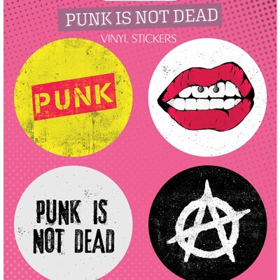 Juego de pegatinas de vinilo Punk Is Not Dead
