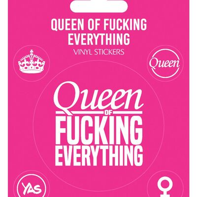 Juego de pegatinas de vinilo Queen of Fucking Everything