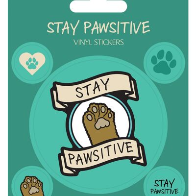 Stay Pawsitive Vinyl Sticker Set