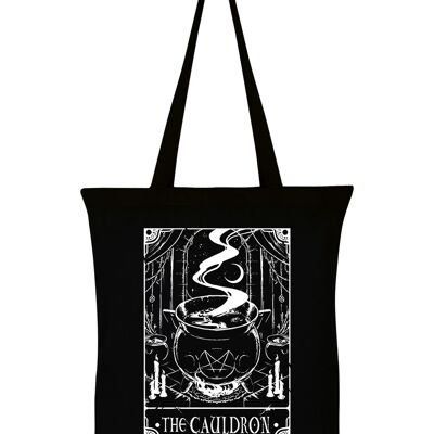 Deadly Tarot - The Cauldron Black Tote Bag