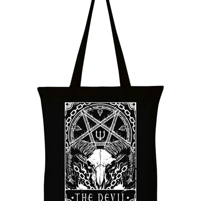 Deadly Tarot - The Devil Black Tote Bag