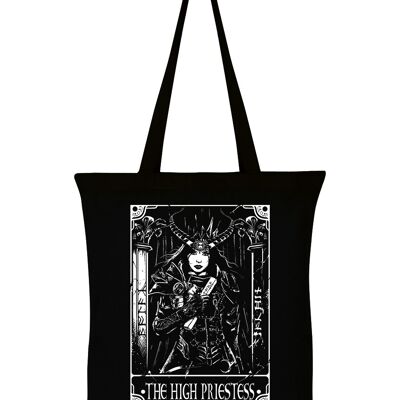 Deadly Tarot - The High Priestess Black Tote Bag