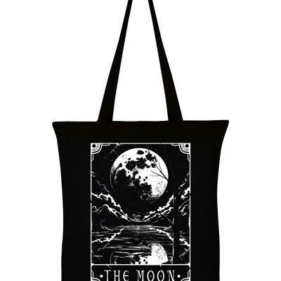 Deadly Tarot - The Moon Black Tote Bag