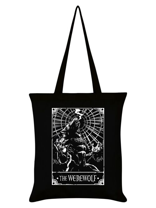 Deadly Tarot - The Werewolf Black Tote Bag