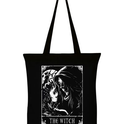 Deadly Tarot - The Witch Black Tote Bag