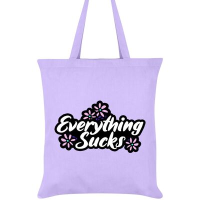 Everything Sucks Lilac Tote Bag