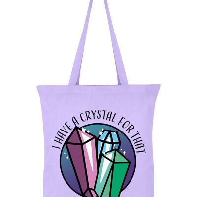 Ich habe einen Kristall für diese lila Einkaufstasche