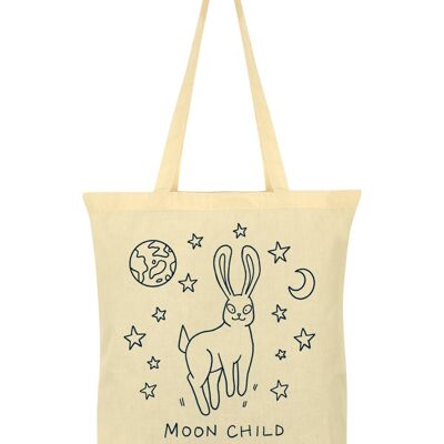Kawaii Bunny Moon Enfant Crème Tote bag