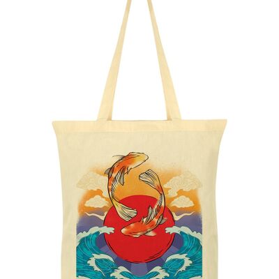 Koi Carp Cream Tote Bag