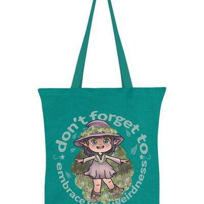 Kooky Witch Embrace Your Inner Weirdness Emerald Green Tote Bag