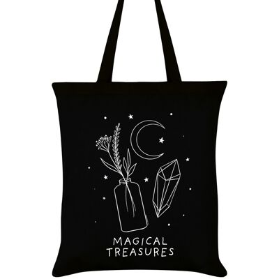 Magical Treasures Black Tote Bag