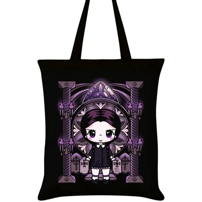 Mio Moon Miss Addams Black Tote Bag