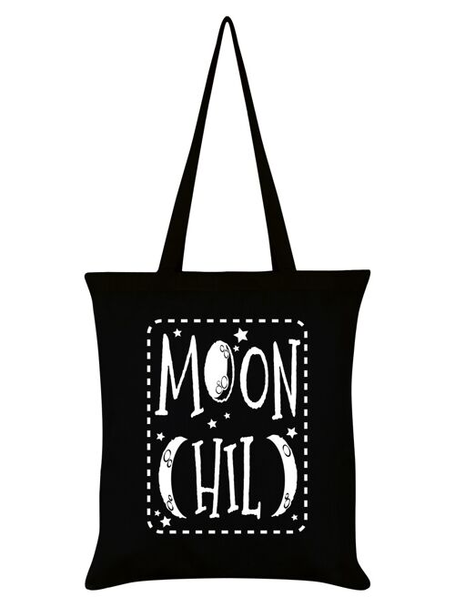 Moon Child Black Tote Bag