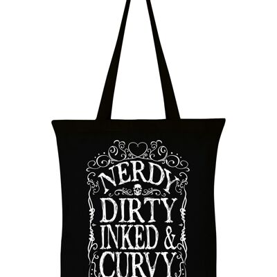 Nerdy Dirty Inked & Curvy Black Bolsa de tela