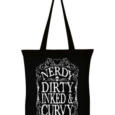 Nerdy Dirty Inked & Curvy Black Tote Bag