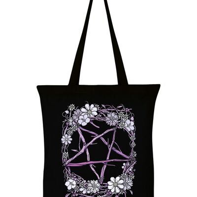 Pagan Pentagram Black Tote Bag