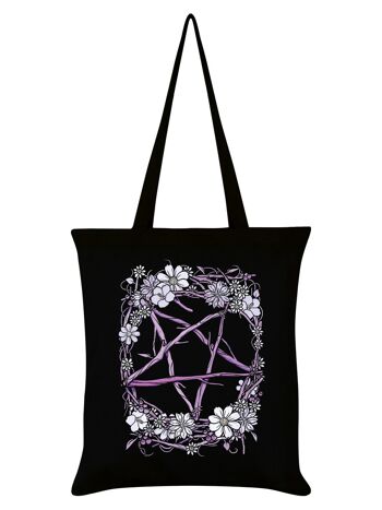 Sac fourre-tout noir pentagramme païen 1