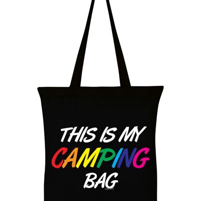 Pride This Is My Camping Bag Black Tote Bag