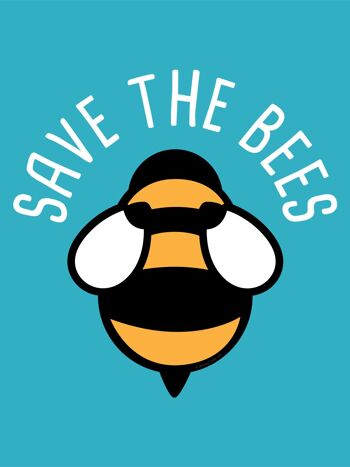Sauvez les abeilles bleu azur Tote bag 3