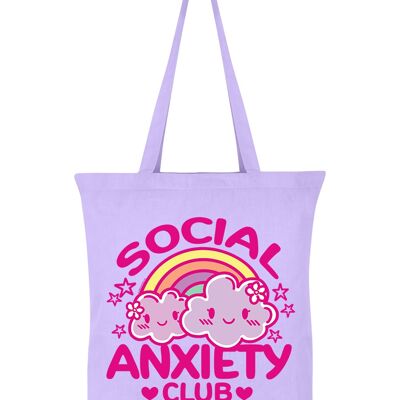 Bolsa de tela Social Anxiety Club Lila