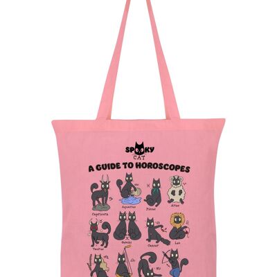 Spooky Cat Un guide des horoscopes Rose pâle Tote bag