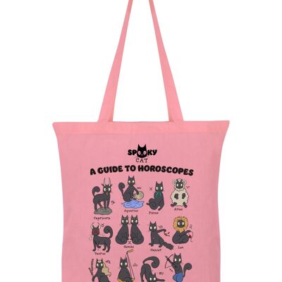 Spooky Cat A Guide To Horoscopes Pale Pink Tote Bag