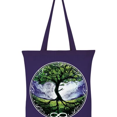Spiritual Tree Of Life Purple Tote Bag