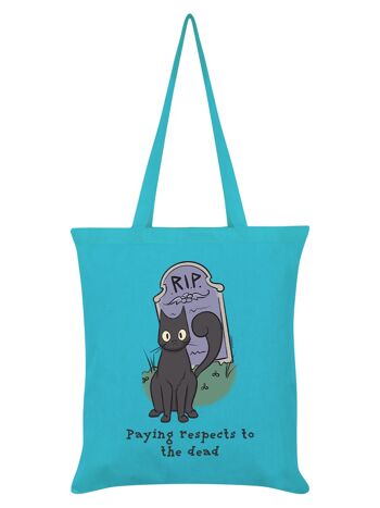 Chat effrayant rendant hommage aux morts lilas Tote bag 1