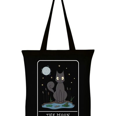 Gespenstisches Katzen-Tarot die Mond-Schwarz-Einkaufstasche