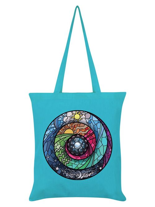 Stained Glass Spectroscope Azure Blue Tote Bag