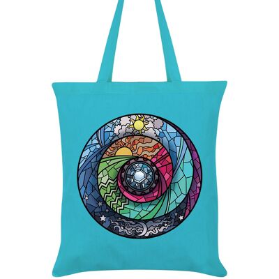 Stained Glass Spectroscope Azure Blue Tote Bag