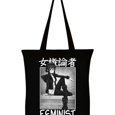 Tokyo Spirit Feminista Bolsa de tela negra