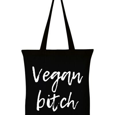 Vegane Hündin schwarze Einkaufstasche