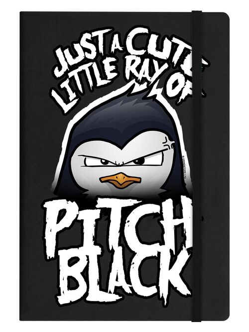 Psycho Penguin Cute Little Ray Of Pitch Black A5 Hard Cover Notebook