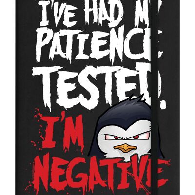 Psycho Penguin Patience A5 Notizbuch mit festem Einband