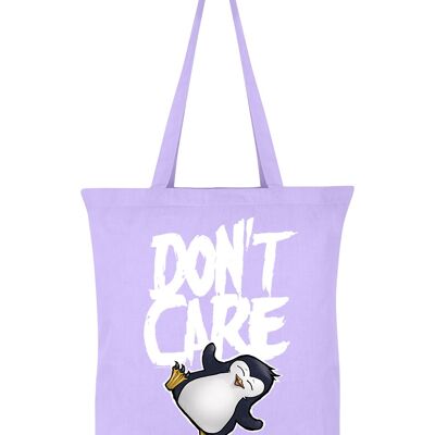 Psycho Penguin Don't Care Lilas Tote bag