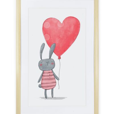 Moulures decoratives rabbit heart multicolor