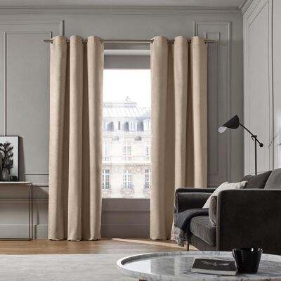 MONTANA Tenda a Occhielli Beige 145x350 cm