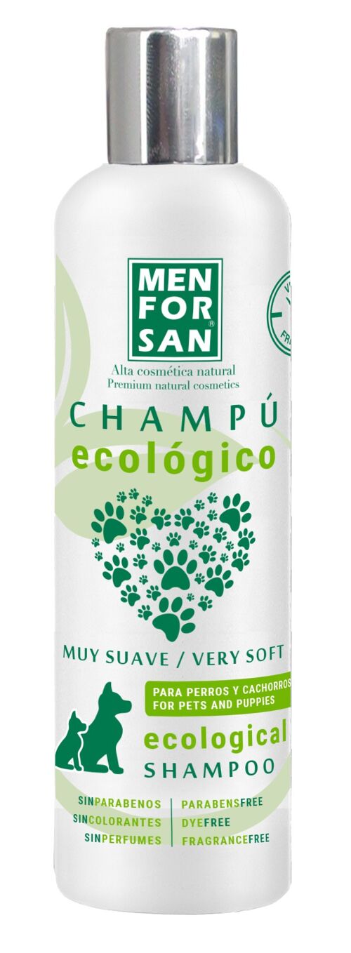 CHAMPU ECOLOGICO MUY SUAVE PERROS Y CACHORROS 300ML (12 Ud/caja)