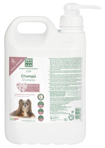 SHAMPOOING AUX PROTÉINES DE SOIE ET À L'HUILE D'ARGAN POUR CHIENS 5L (2 unités/boîte)