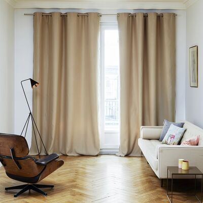 Curtain / Eyelet lining NIGHT Light beige 200x280 cm