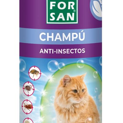 CHAMPU ANTI-INSECTOS MARGOSA, GERANIOL Y LAVANDINO GATOS 300ML (12 Ud/caja)